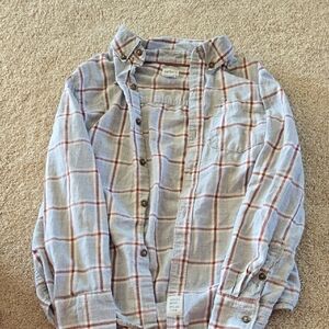 Plaid Button-Up Shirt